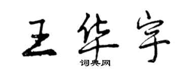 曾庆福王华宇行书个性签名怎么写