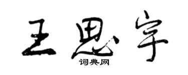曾庆福王思宇行书个性签名怎么写