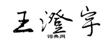 曾庆福王澄宇行书个性签名怎么写