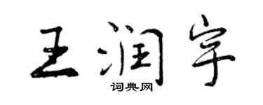 曾庆福王润宇行书个性签名怎么写