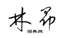 梁锦英林昂草书个性签名怎么写
