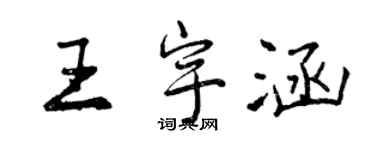 曾庆福王宇涵行书个性签名怎么写