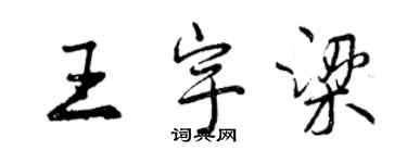 曾庆福王宇梁行书个性签名怎么写