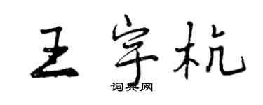 曾庆福王宇杭行书个性签名怎么写