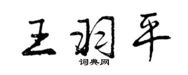 曾庆福王羽平行书个性签名怎么写