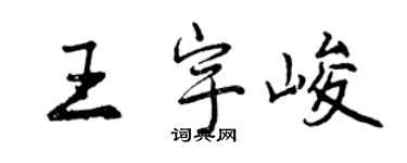曾庆福王宇峻行书个性签名怎么写
