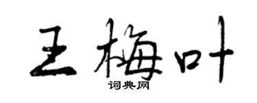 曾庆福王梅叶行书个性签名怎么写