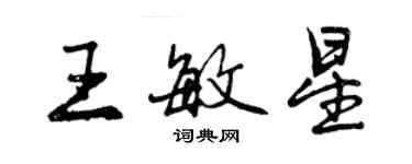 曾庆福王敏星行书个性签名怎么写