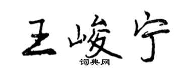 曾庆福王峻宁行书个性签名怎么写