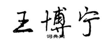 曾庆福王博宁行书个性签名怎么写