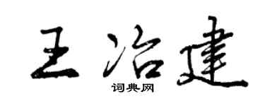 曾庆福王冶建行书个性签名怎么写