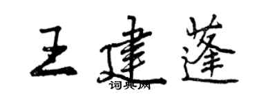 曾庆福王建蓬行书个性签名怎么写