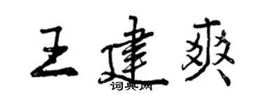 曾庆福王建爽行书个性签名怎么写