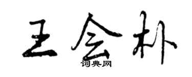 曾庆福王会朴行书个性签名怎么写