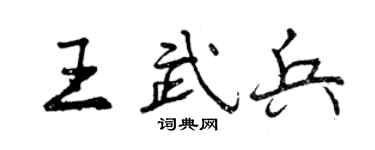 曾庆福王武兵行书个性签名怎么写