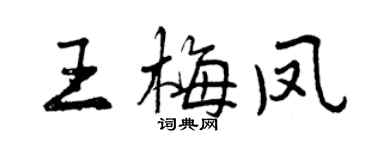 曾庆福王梅凤行书个性签名怎么写