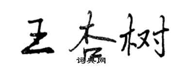 曾庆福王杏树行书个性签名怎么写