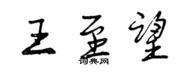 曾庆福王至望行书个性签名怎么写