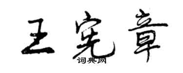 曾庆福王宪章行书个性签名怎么写