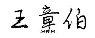 曾庆福王章伯行书个性签名怎么写