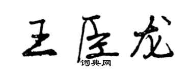曾庆福王臣龙行书个性签名怎么写