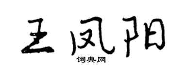 曾庆福王凤阳行书个性签名怎么写