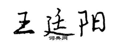 曾庆福王廷阳行书个性签名怎么写