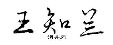 曾庆福王知兰行书个性签名怎么写