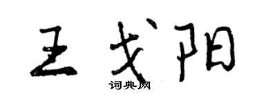 曾庆福王戈阳行书个性签名怎么写
