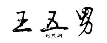曾庆福王五男行书个性签名怎么写