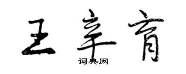 曾庆福王辛育行书个性签名怎么写