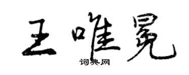 曾庆福王唯冕行书个性签名怎么写