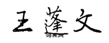 曾庆福王蓬文行书个性签名怎么写