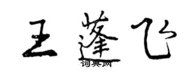 曾庆福王蓬飞行书个性签名怎么写