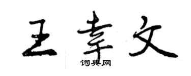 曾庆福王幸文行书个性签名怎么写
