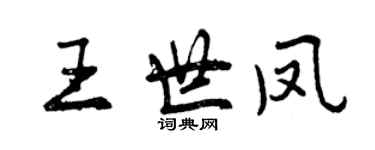 曾庆福王世凤行书个性签名怎么写