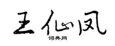 曾庆福王仙凤行书个性签名怎么写