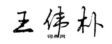 曾庆福王伟朴行书个性签名怎么写
