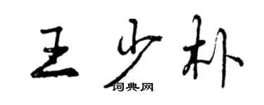 曾庆福王少朴行书个性签名怎么写