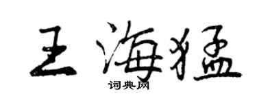 曾庆福王海猛行书个性签名怎么写