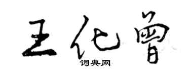 曾庆福王化曾行书个性签名怎么写