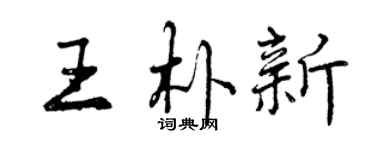 曾庆福王朴新行书个性签名怎么写