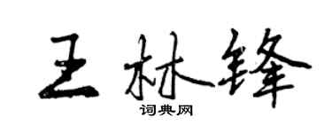 曾庆福王林锋行书个性签名怎么写