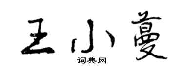 曾庆福王小蔓行书个性签名怎么写