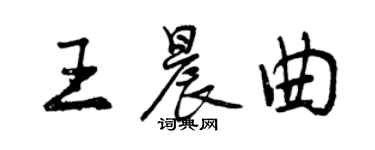 曾庆福王晨曲行书个性签名怎么写