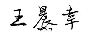 曾庆福王晨幸行书个性签名怎么写