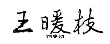 曾庆福王暖枝行书个性签名怎么写