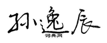 曾庆福孙逸辰行书个性签名怎么写