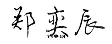 曾庆福郑奕辰行书个性签名怎么写