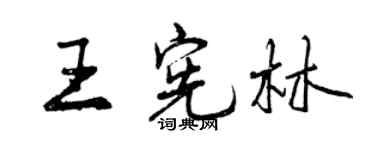 曾庆福王宪林行书个性签名怎么写